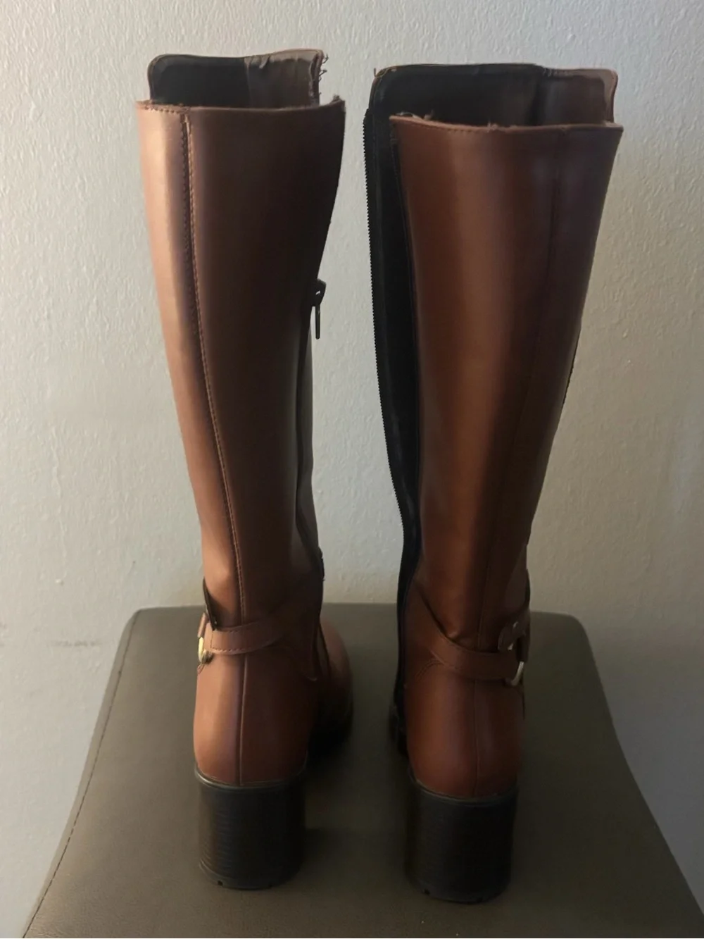 ANDREA FENZI Tall Brown Over-the-Knee Riding Boots